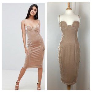 Rare London Nude Midi Dress Size 8